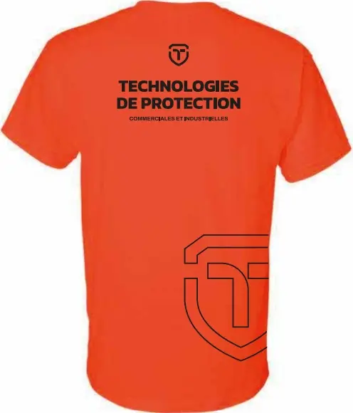 Tshirt manche courte impression orange arriere.webp