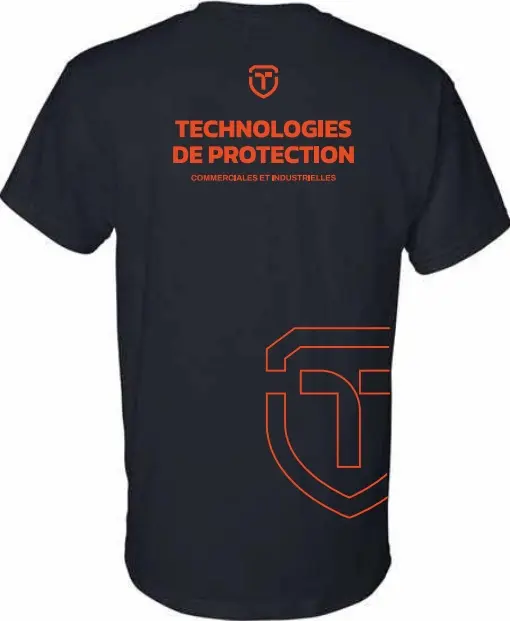 Tshirt manche courte impression noir arriere.webp