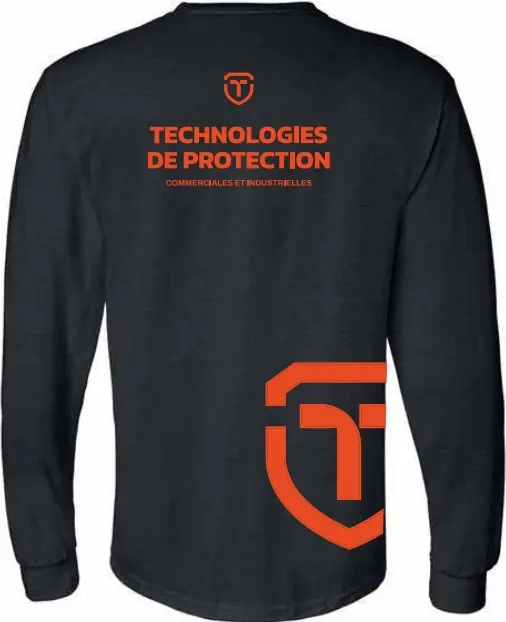 Gilet manche longue impression noir arriere.webp