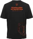 Tshirt manche courte 100 polyester col v impression noir femme arriere.webp